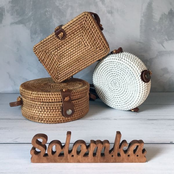 Сумки з ротанга